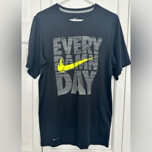 Nike Dri-Fit T-Shirt “Every Damn Day” Men’s Size S Black